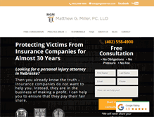 Tablet Screenshot of mgmillerlaw.com